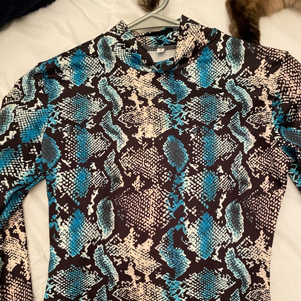 Snake print bodysuit